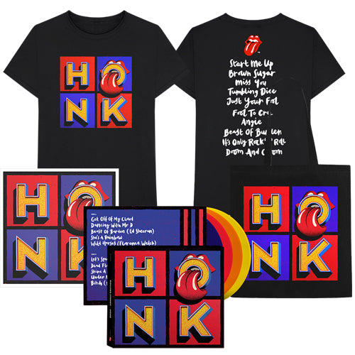 ザ・ローリング・ストーンズ / HONK【4LP】【カラー・ヴィニール】【UNIVERSAL MUSIC STORE限定盤】【Tee】【Tote】【Lithograph】【アナログ】【+Tシャツ】【+トートバッグ】【+リトグラフ】