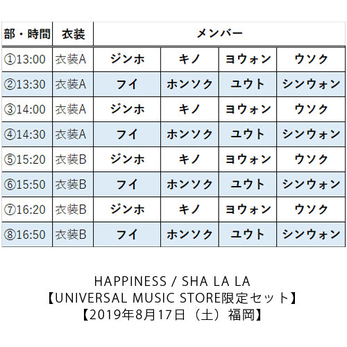 PENTAGON / HAPPINESS / SHA LA LA【UNIVERSAL MUSIC STORE限定セット】【2019年8月17日(土)福岡】【CD MAXI】【+DVD】【+フォトブック】