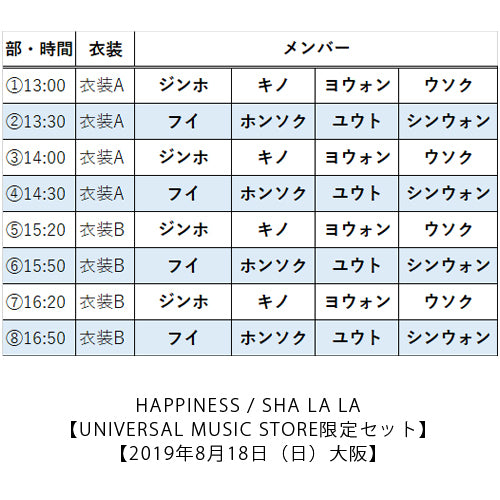 PENTAGON / HAPPINESS / SHA LA LA【UNIVERSAL MUSIC STORE限定セット】【2019年8月18日(日)大阪】【CD MAXI】【+DVD】【+フォトブック】