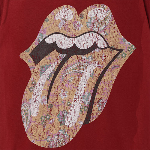 ザ・ローリング・ストーンズ / Paisley Classic Tongue Vintage Cuffed Sleeve Tee
