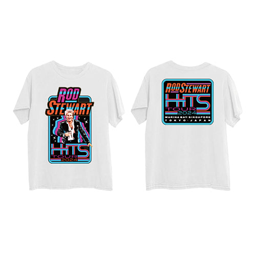 ロッド・スチュワート / Rod Stewart JAPAN 2024【Hits Tour 2024 S/S Tee】【White】