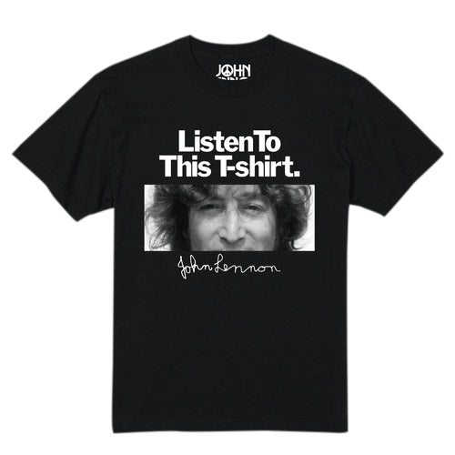 ジョン・レノン / Listen To This T-shirt. S/S Tee（Black