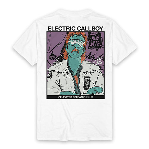エレクトリック・コールボーイ / Electric Callboy 2025【Elevator Operator Scratch S/S Tee】【White】