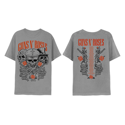 ガンズ・アンド・ローゼズ / Guns N' Roses Japan 2025 Grey Skulls 2025 T-Shirt