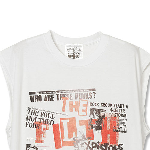 セックス・ピストルズ / Sex Pistols Pop Up 2025 25th Anniversary No Sleeve Tank Top【White】【グッズ】