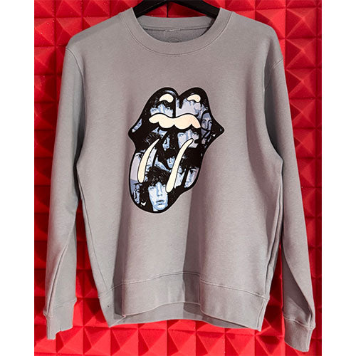 ザ・ローリング・ストーンズ / RS No,9 Harajuku The Rolling Stones Black And Blue Big Tongue Graphic Crewneck Blue【グッズ】