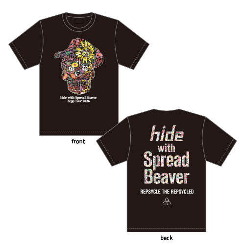 hide with Spread Beaver / SKULL REPLICATE Tシャツ Black【グッズ】