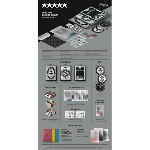 Stray Kids / ★★★★★ (5-STAR) : Stray Kids Vol.3【STANDARD VER.】【RANDOM VER.】【CD】