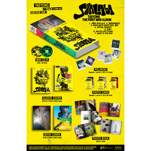 TAEYONG(NCT) / SHALALA: 1st Mini Album【Archive Ver.】【CD】