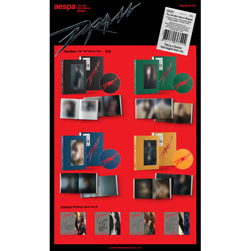 aespa / Drama : 4th Mini Album【Sequence Ver.】【RANDOM VER.】【CD】