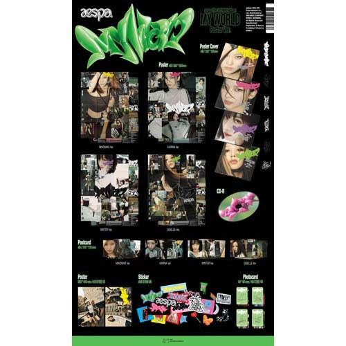 aespa / My World : 3rd Mini Album【Poster Ver.】【ランダムバージョン】【CD】