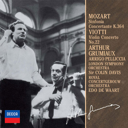 アルテュール・グリュミオー / モーツァルト:協奏交響曲K.364、ヴィオッティ:ヴァイオリン協奏曲第22番【CD】