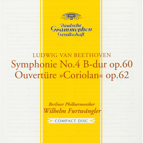 ヴィルヘルム・フルトヴェングラー / ベートーヴェン:交響曲第4番、序曲《コリオラン》【初回生産限定】【CD】【UHQCD】