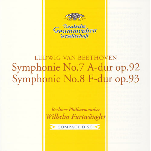 ヴィルヘルム・フルトヴェングラー / ベートーヴェン:交響曲第7番・第8番【初回生産限定】【CD】【UHQCD】