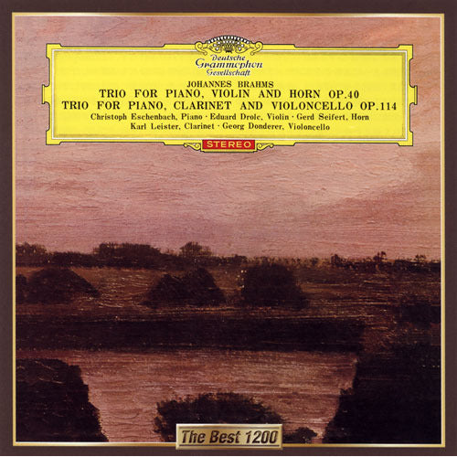 ゲルト・ザイフェルト、カール・ライスター / ブラームス:クラリネット三重奏曲、ホルン三重奏曲【CD】