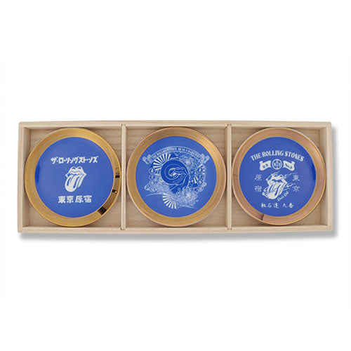 ザ・ローリング・ストーンズ / RS No,9 Harajuku The Rolling Stones 豆皿 3枚SET 青【グッズ】