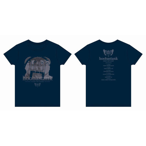 フーバスタンク / hoobastank face Tシャツ/ネイビー/S