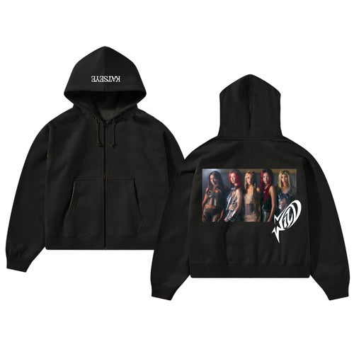 KATSEYE / WILD POP UP PHOTO BLACK CROPPED ZIP HOODIE【グッズ】