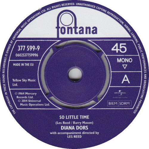 Diana Dors / So Little Time c/w It's Too Late【LP】【Record Store Day】【LIIMITED】【輸入盤】【アナログ】