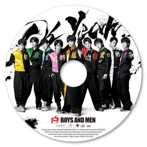 BOYS AND MEN / Oh Yeah【ピクチャーレーベル】【BOYS AND MEN盤】【CD MAXI】