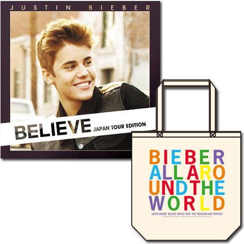 ジャスティン・ビーバー / ビリーヴ[来日記念エディション]+AROUND THE WORLD TOTE【ストア限定】【数量限定】【CD】【+DVD】【+トートバック】