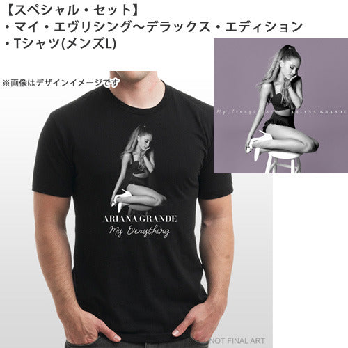 アリアナ・グランデ / マイ・エヴリシング～デラックス・エディション【スペシャル・セット】【メンズ】【L】【メンズTシャツL】【CD】【+DVD】【+Tシャツ】
