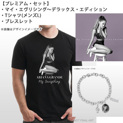 アリアナ・グランデ / マイ・エヴリシング～デラックス・エディション【プレミアム・セット】【メンズ】【L】【メンズTシャツL】【CD】【+DVD】【+Tシャツ】【+ブレスレット】