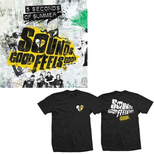 ファイヴ・セカンズ・オブ・サマー / サウンズ・グッド・フィールズ・グッド+Seconds Of Summer Sounds Good Feels Good Black Tee S【S】【Sサイズ】【CD】【+T-SHIRT】