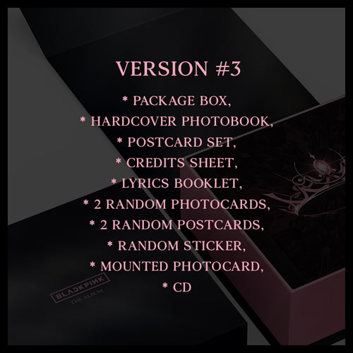 BLACKPINK / THE ALBUM【ver.3】【オフィシャルファンクラブ「BLINK JAPAN」会員限定＜BLACKPINK シェルポーチ＞付き】【CD】