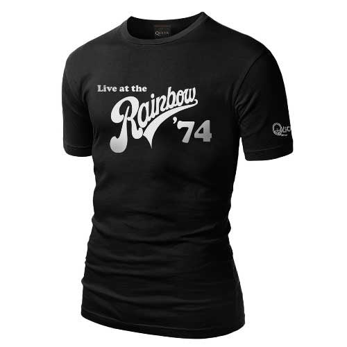 クイーン / QUEEN LIVE AT THE RAINBOW '74 LOGO BLACK T-SHIRT M【M】【CD】