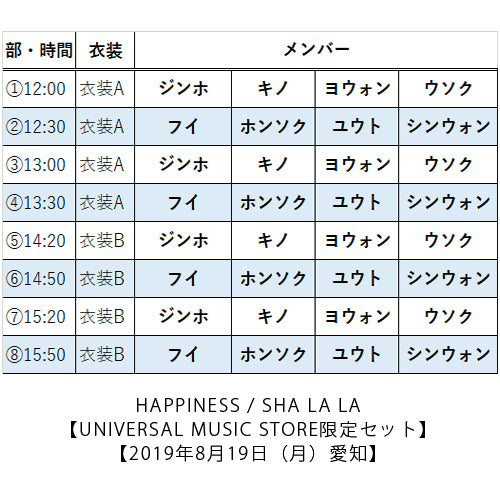 PENTAGON / HAPPINESS / SHA LA LA【UNIVERSAL MUSIC STORE限定セット】【2019年8月19日（月）愛知】【CD MAXI】【+DVD】【+フォトブック】