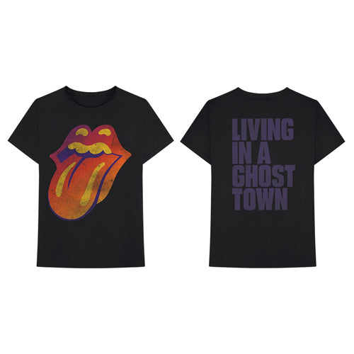 ザ・ローリング・ストーンズ / Ghost Town Black Distressed Tongue Tee