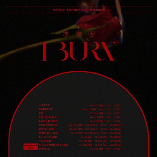 (G)I-DLE / I burn【3形態セット】【NEVERLAND JAPAN会員限定抽選特典つき】【オンライントーク応募抽選権つき】【CD】