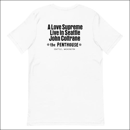 ジョン・コルトレーン / 『至上の愛～ライヴ・イン・シアトル』公式Tシャツ【白】
