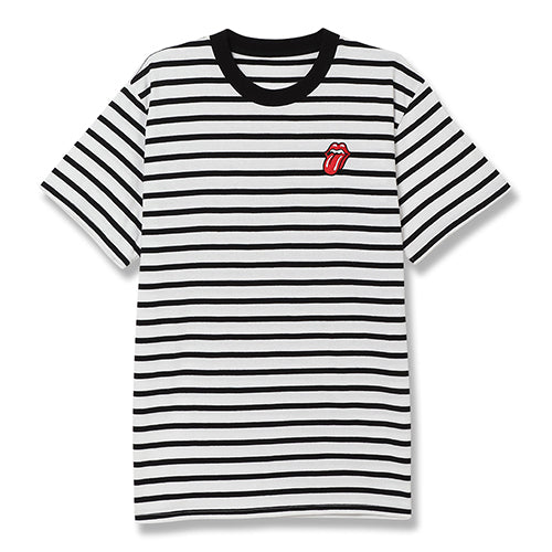 ザ・ローリング・ストーンズ / Embroidered Lick Striped Tee