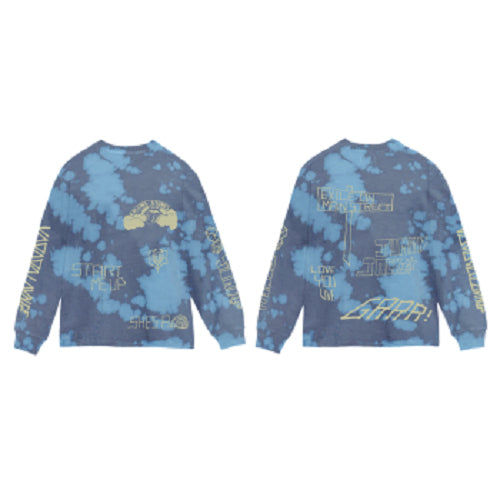 ザ・ローリング・ストーンズ / RS No,9 Harajuku【The Rolling Stones Blue Graphic Print Tie Dye LS T-Shirt】