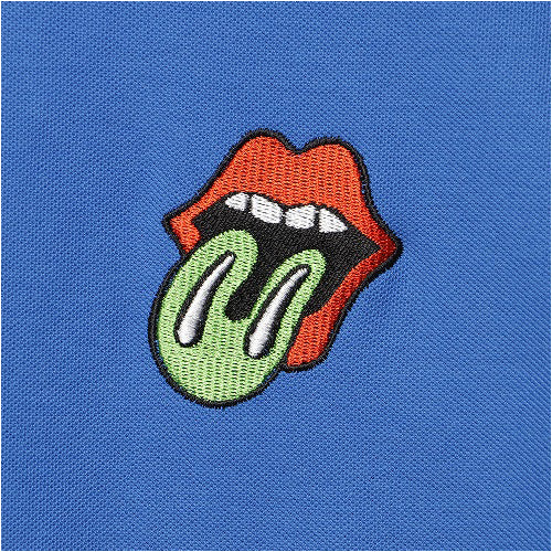 ザ・ローリング・ストーンズ / RS No,9 Harajuku【The Rolling Stones Embroidered Polo】【Blue】