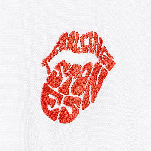 ザ・ローリング・ストーンズ / RS No,9 Harajuku【The Rolling Stones Embroidered Polo】【White】