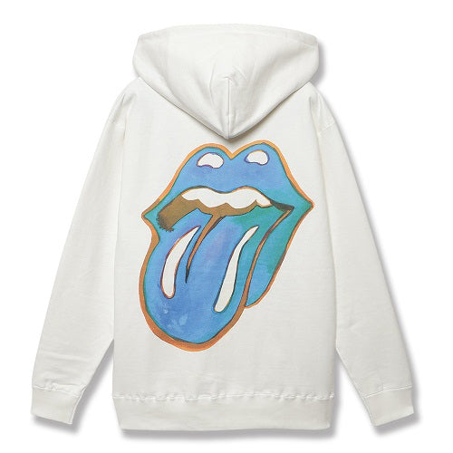 ザ・ローリング・ストーンズ / RS No,9 Harajuku【The Rolling Stones Cream Tongue Logo Graphic Back Print Zip Up Hoodie】