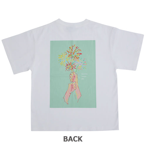 King & Prince / King & Princeとうちあげ花火 イラストTシャツ / 白【事前オンライン販売 第1期】