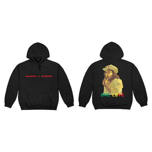 ボブ・マーリー / Bob Marley Pop Up Store【Bob Marley Wailers Sketch フーディー】【Black】