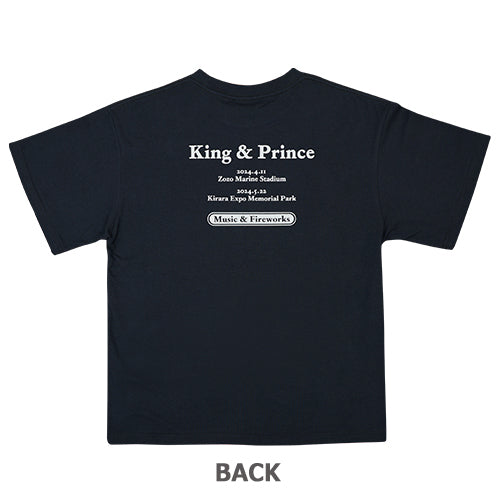 King & Prince / King & Princeとうちあげ花火 ロゴTシャツ / ネイビー【オンライン販売 第3期】