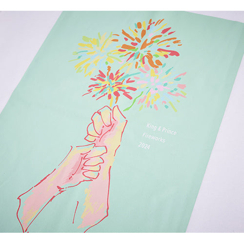 King & Prince / King & Princeとうちあげ花火 イラストTシャツ / 白【オンライン販売 第3期】