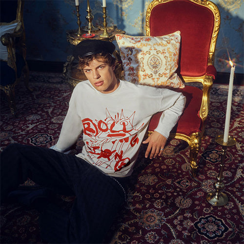 ザ・ローリング・ストーンズ / RS No,9 Harajuku【The Rolling Stones Stones Sun Raw Hem Boxy Fit Long Sleeve T-Shirt】