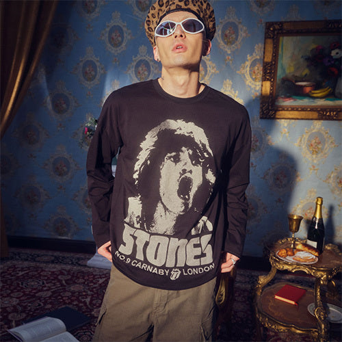 ザ・ローリング・ストーンズ / RS No,9 Harajuku【The Rolling Stones Mick Jagger Boxy Fit Long Sleeve T-Shirt】