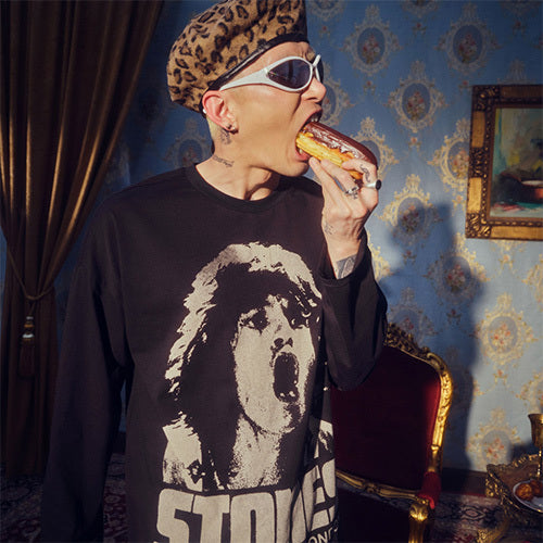 ザ・ローリング・ストーンズ / RS No,9 Harajuku【The Rolling Stones Mick Jagger Boxy Fit Long Sleeve T-Shirt】