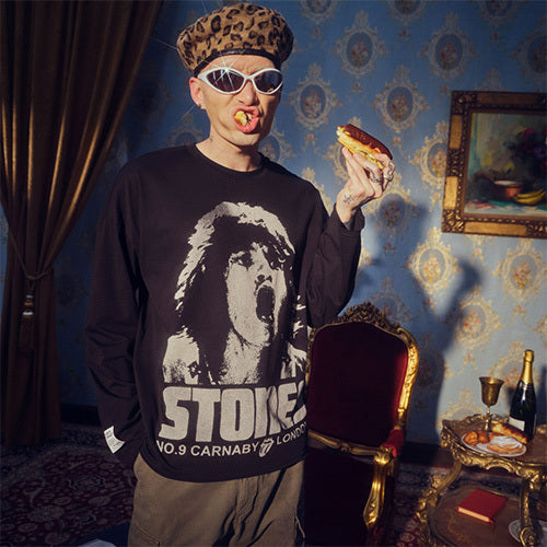 ザ・ローリング・ストーンズ / RS No,9 Harajuku【The Rolling Stones Mick Jagger Boxy Fit Long Sleeve T-Shirt】