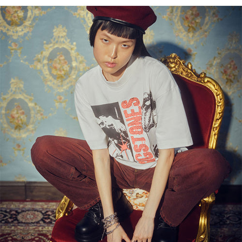 ザ・ローリング・ストーンズ / RS No,9 Harajuku【The Rolling Stones White Graphic Tee】