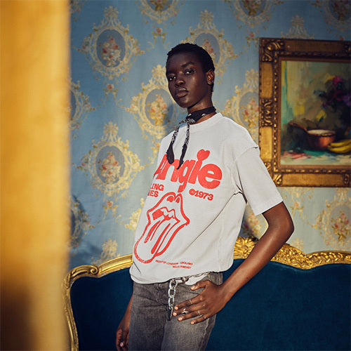 ザ・ローリング・ストーンズ / RS No,9 Harajuku【The Rolling Stones Angie Inverted White Tee】