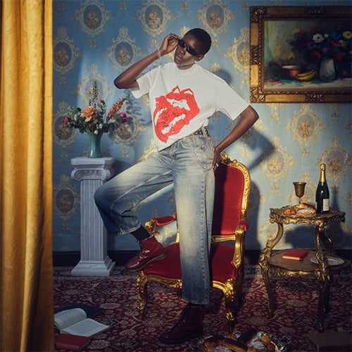 ザ・ローリング・ストーンズ / RS No,9 Harajuku【The Rolling Stones Womens Signature Lick Embroidered Tee】